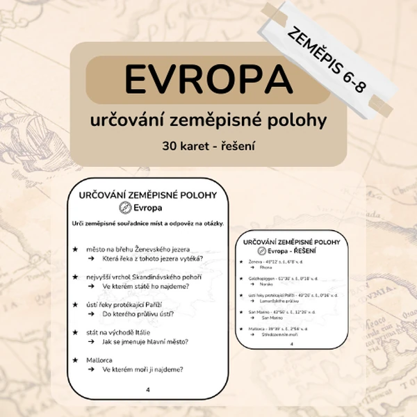 Určování zeměpisné polohy - Evropa
