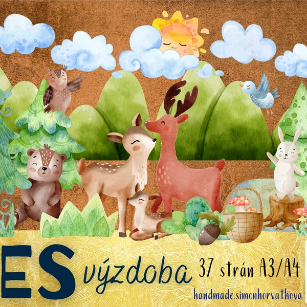 Les, výzdoba třídy, Příroda, Podzim