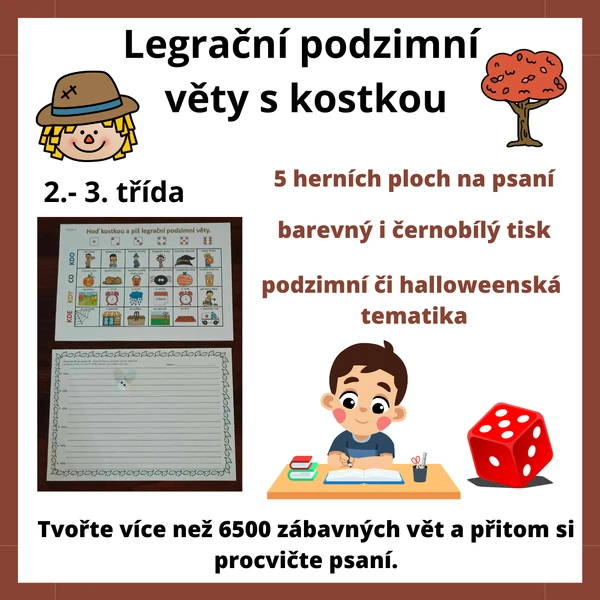 Legrační podzimní věty s kostkou