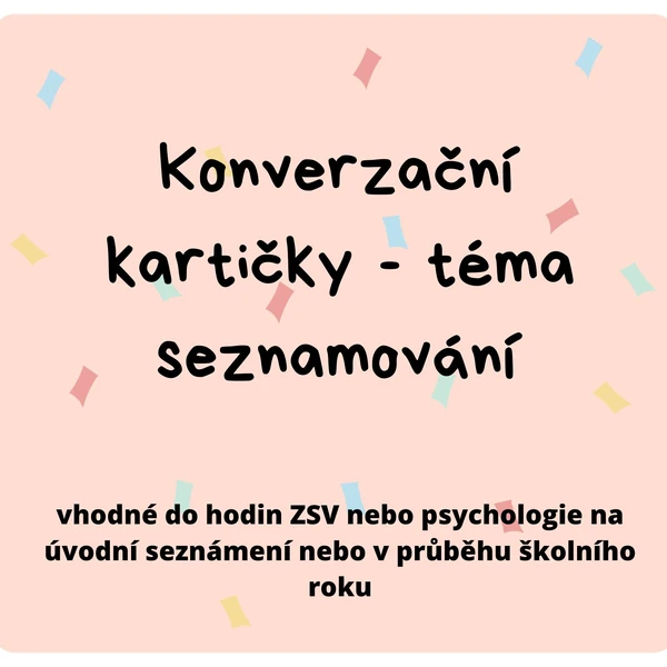 Konverzační kartičky - seznamování