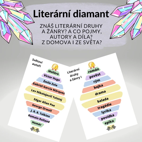 Literární diamant (pro 2. stupeň ZŠ a nižší ročníky SŠ)