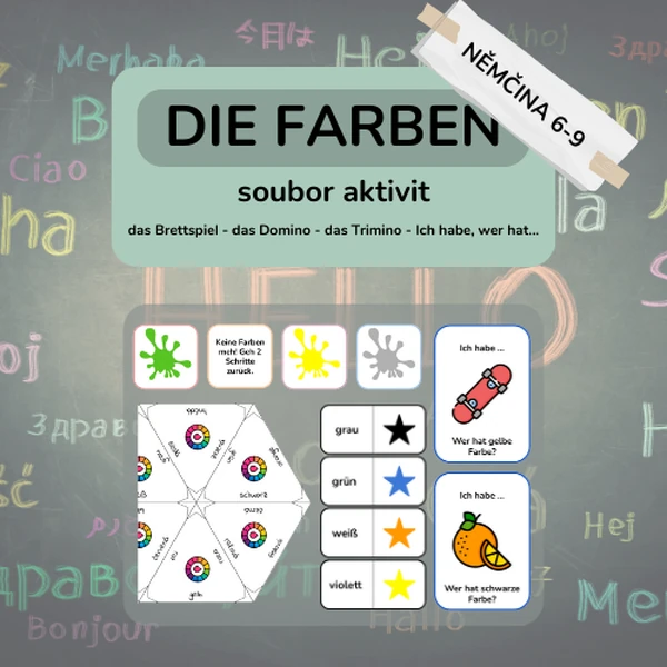 Die Farben - soubor 4 aktivit