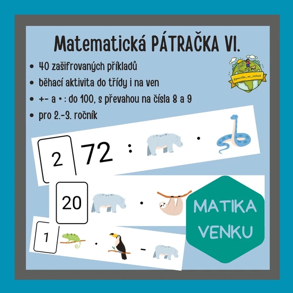 Matematická pátračka VI. násobení a dělení do 100