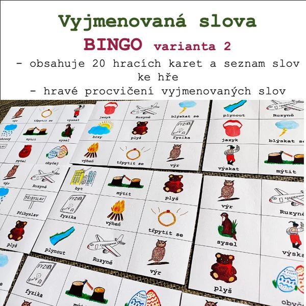 Bingo - Vyjmenovaná slova 2