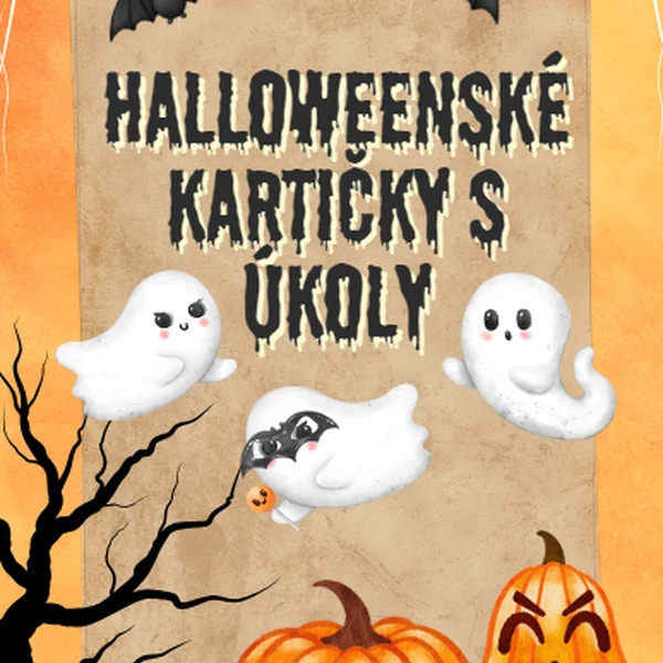 Halloweenské kartičky s úkoly