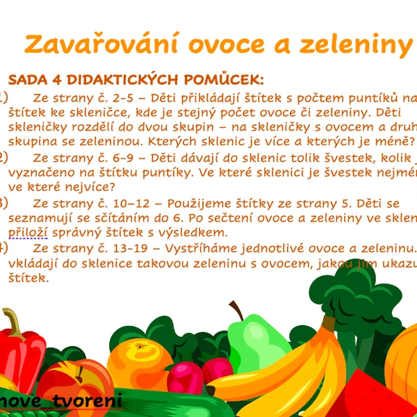 ZAVAŘVÁNÍ OVOCE A ZELENINY