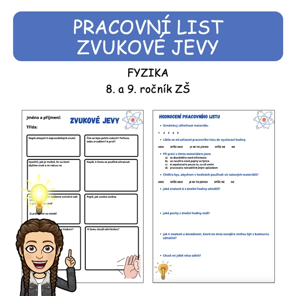 Zvukové jevy - pracovní list