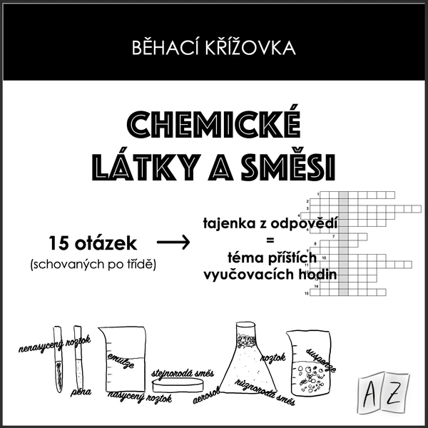 Běhací křížovka - chemické látky a směsi