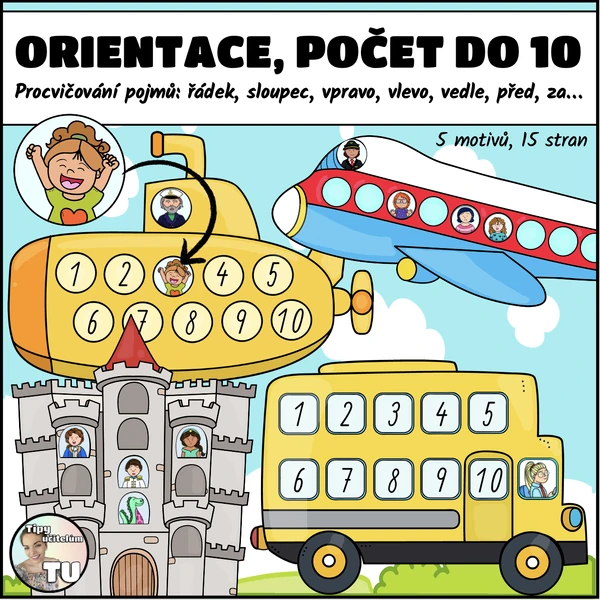 Prostorová orientace, počet do 10, základní pojmy