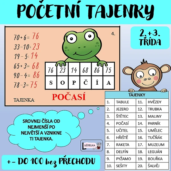 POČETNÍ TAJENKY DO 100