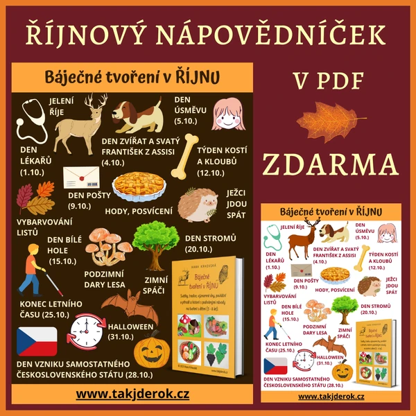 ŘÍJNOVÝ NÁPOVĚDNÍČEK - svátky, tradice, významné dny, příroda a historie.