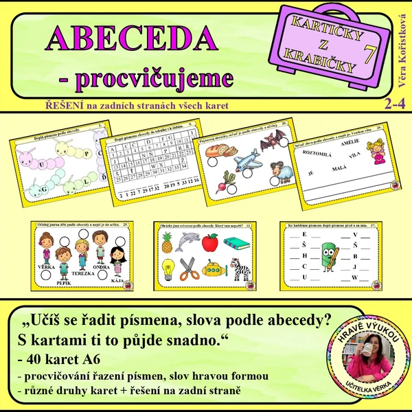 ABECEDA – procvičujeme – Kartičky z krabičky 7