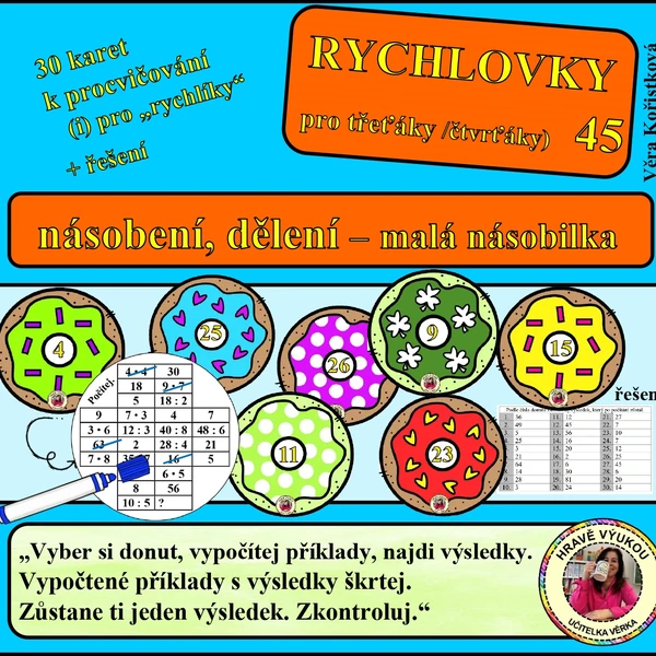 RYCHLOVKY 45 – NÁSOBENÍ A DĚLENÍ V DONUTECH