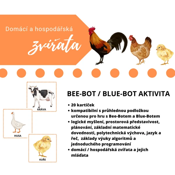 Domácí zvířata (Bee-Bot, Blue-Bot)