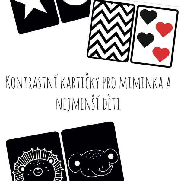 Kontrastní kartičky pro miminka a nejmejší děti