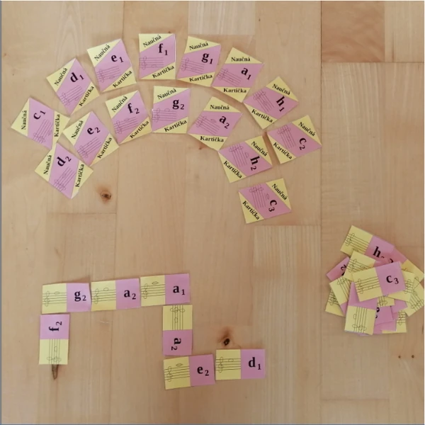 Hudební domino - houslový klíč