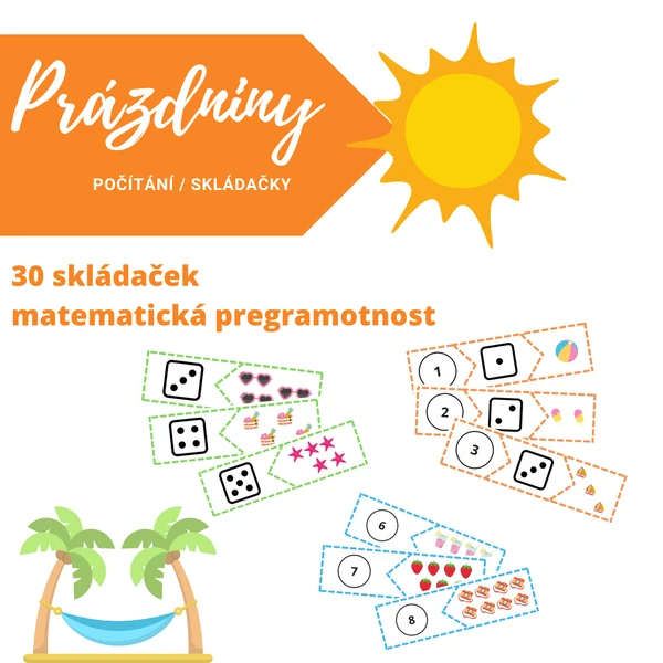 PRÁZDNINY - počítání (skládačky)
