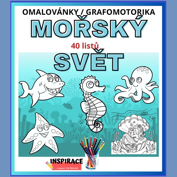 Omalovánky 🖍️- MOŘSKÝ SVĚT 🐚