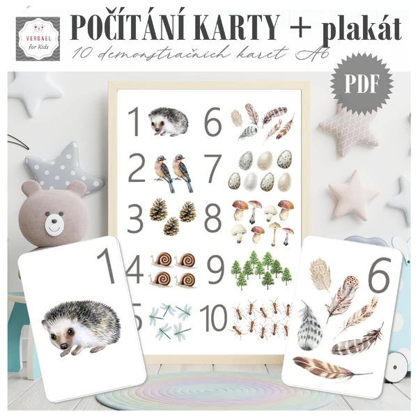 DEMONSTRAČNÍ KARTY POČÍTÁNÍ DO 10 + PLAKÁTY