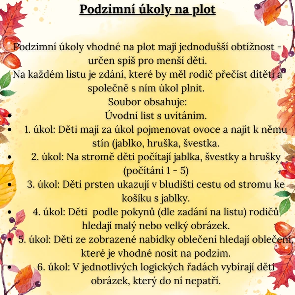 Podzimní úkoly na plot