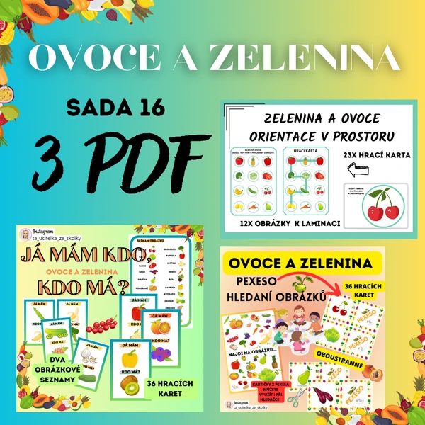 Ovoce a zelenina - Sada 16
