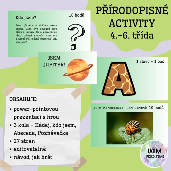 Přírodopisné Activity