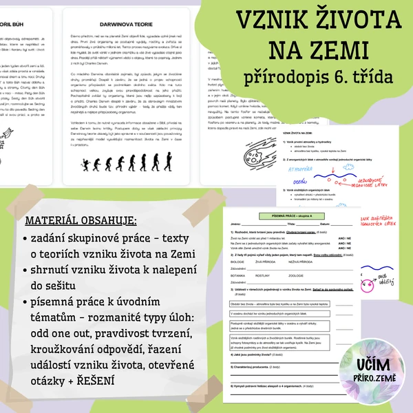 Balíček materiálů - Vznik života na Zemi