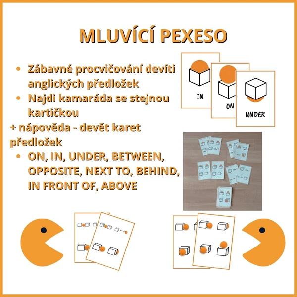 Předložky - mluvící pexeso