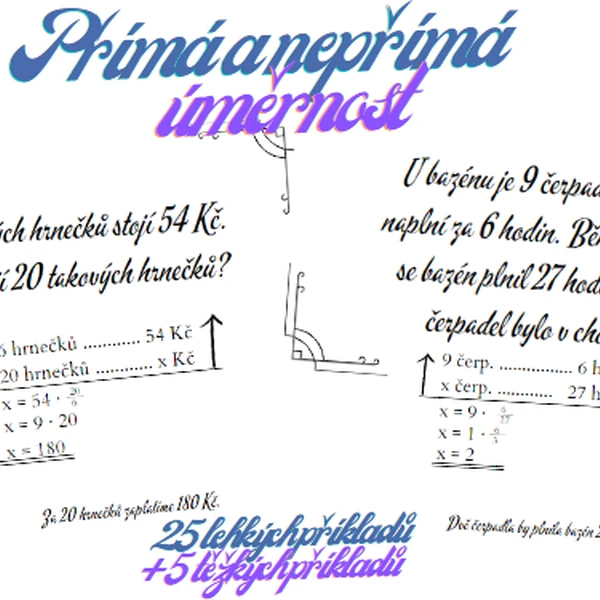 Přímá a nepřímá úměrnost