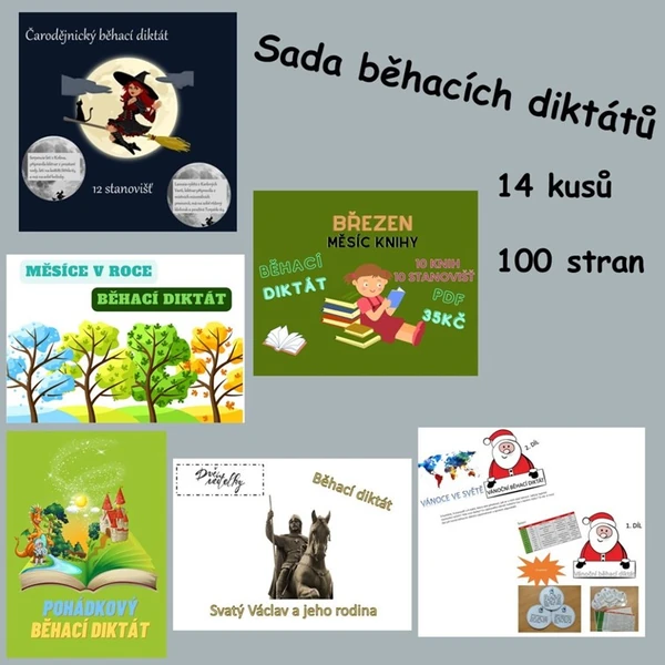 Sada běhacích diktátů (14ks)
