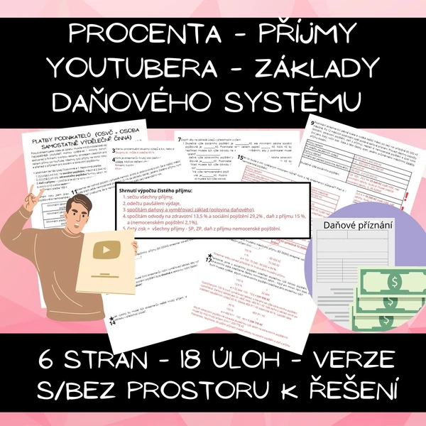 Procenta - příjmy YouTubera