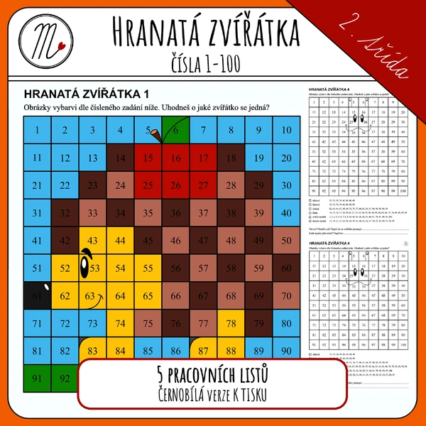Hranatá zvířátka - čísla 1-100