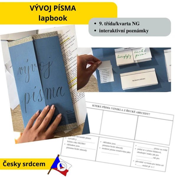 Vývoj písma – lapbook