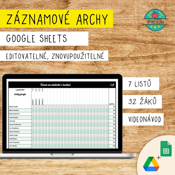 Záznamové archy (Google Tabulky)