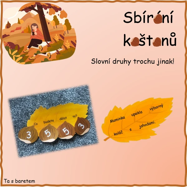 Sbírání kaštanů - slovní druhy trochu jinak