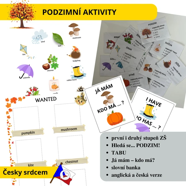 Podzimní jazykové aktivity (slovní zásoba)