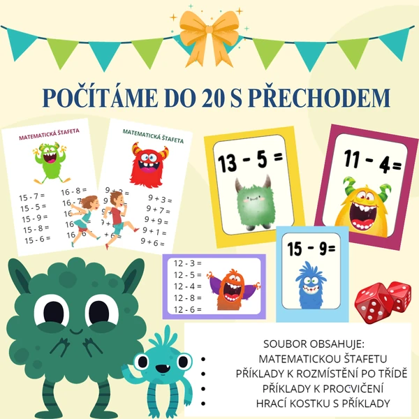 Počítáme do 20 s přechodem (s příšerkami)