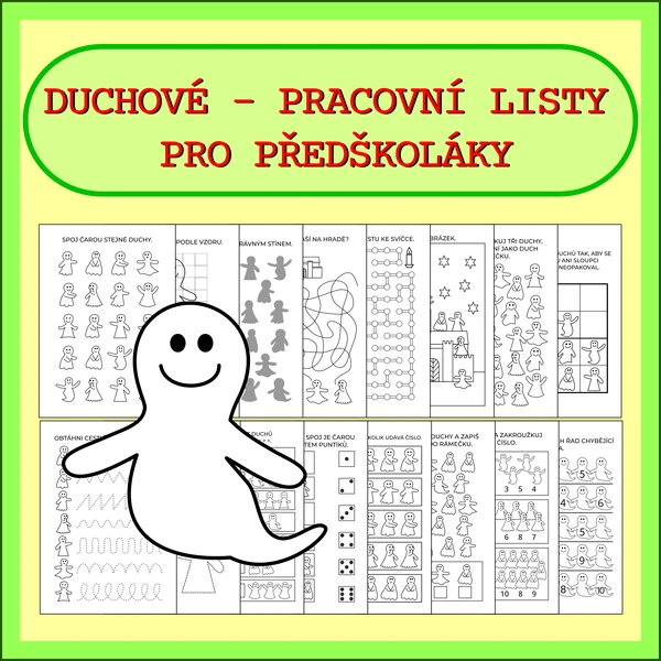 DUCHOVÉ - PRACOVNÍ LISTY PRO PŘEDŠKOLÁKY