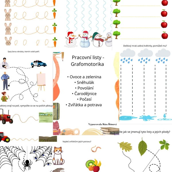 Grafomotorika - pracovní listy