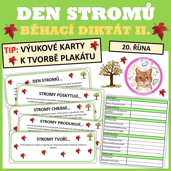 DEN STROMŮ 20.10. - Běhací diktát II.