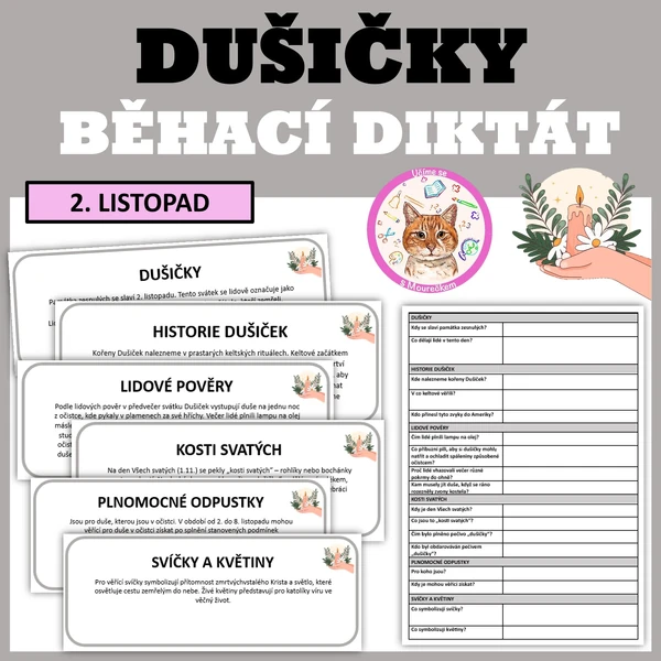 DUŠIČKY - Běhací diktát
