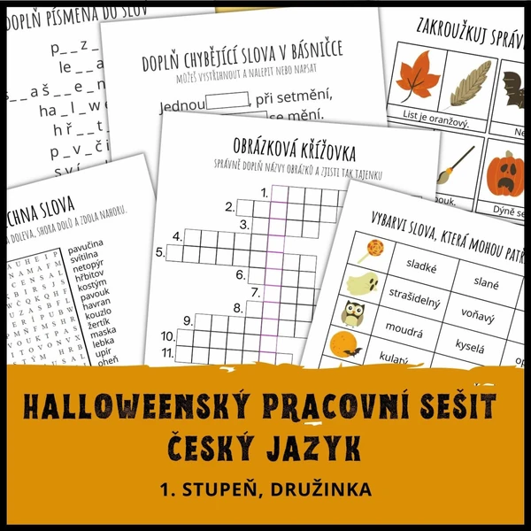 Halloweenská čeština - pracovní listy
