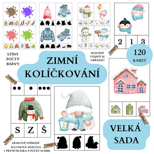Zimní kolíčkování - velká sada