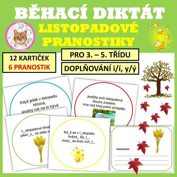Listopadový běhací diktát - PRANOSTIKY