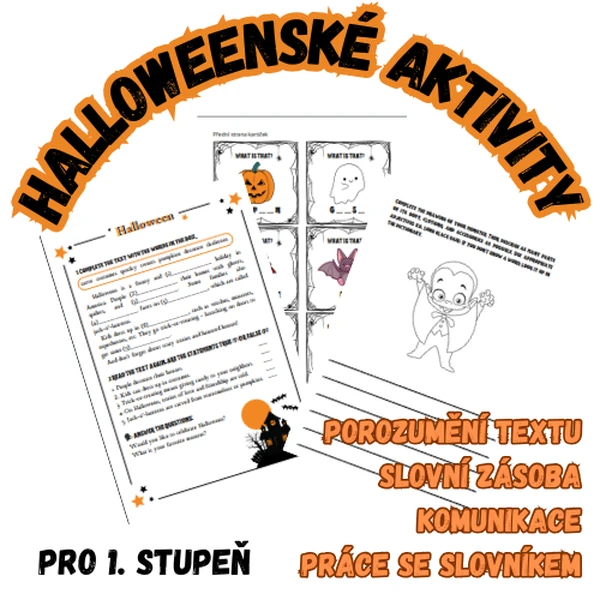 Čtyři halloweenské aktivity do angličtiny pro 1. stupeň