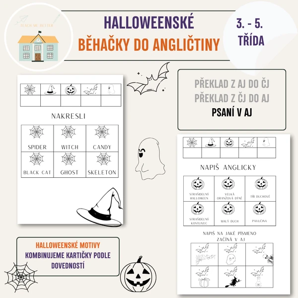 Halloweenské běhačky do angličtiny