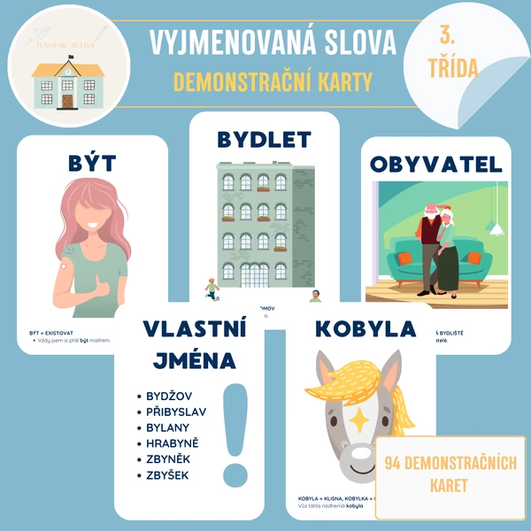 Vyjmenovaná slova demonstrační karty