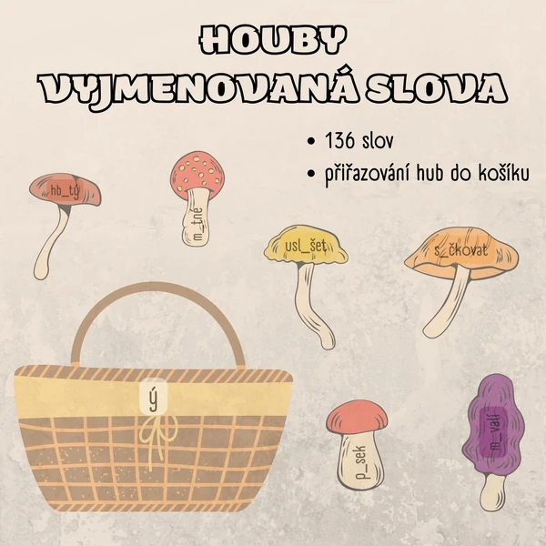 Houby - vyjmenovaná slova