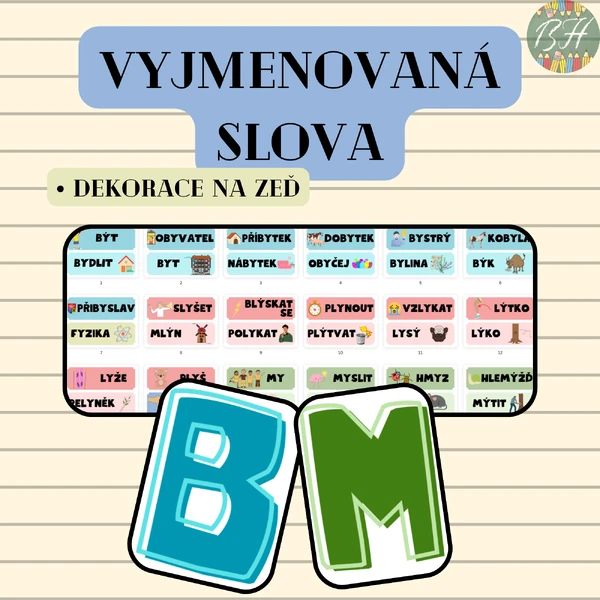 Vyjmenovaná slova - plakáty na stěnu