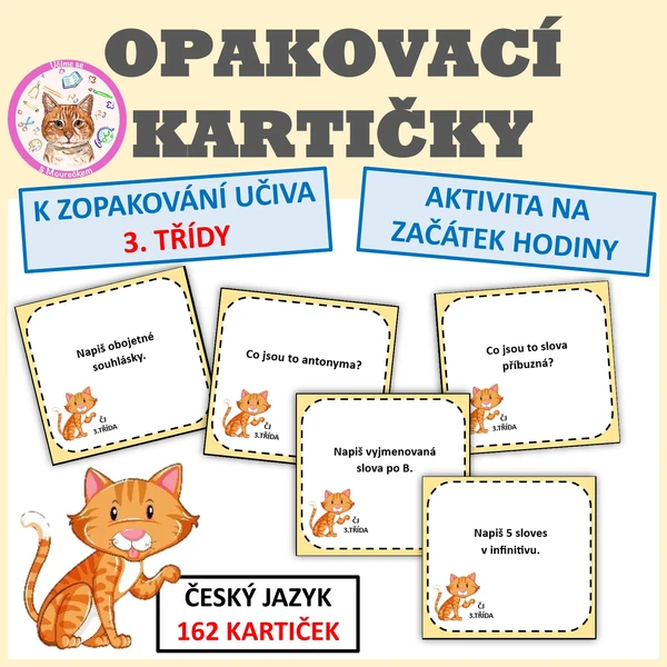 OPAKOVACÍ KARTIČKY ČJ - 3. třída